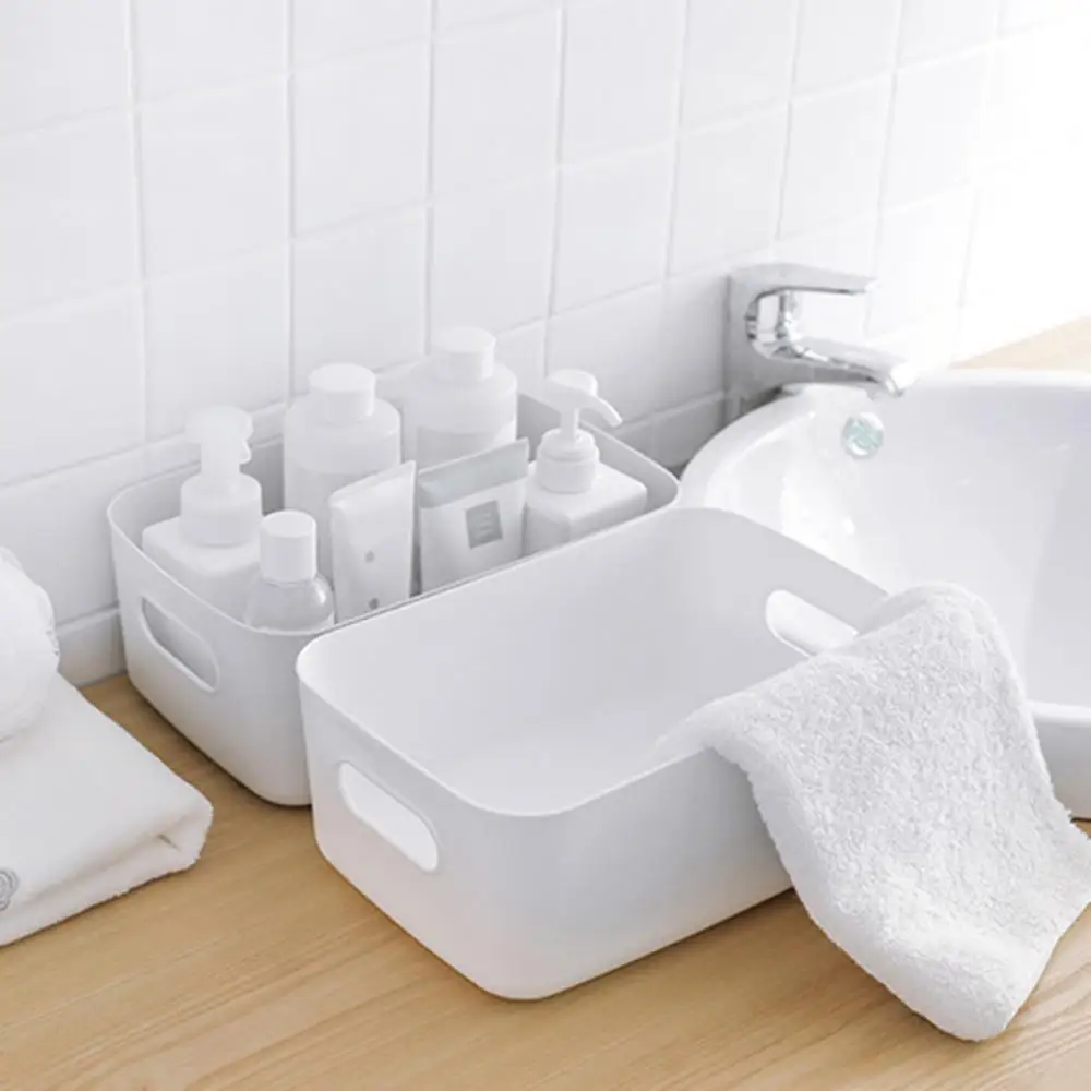 

40% Hot Sales!!! Tabletop Kitchen Bathroom Cosmetics Plastic Storage Basket Holder Box Container