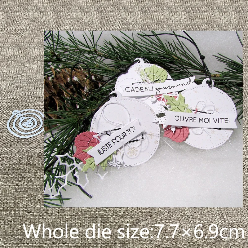 Новый дизайн металлический трафарет для рукоделия круглые этикетки украшение