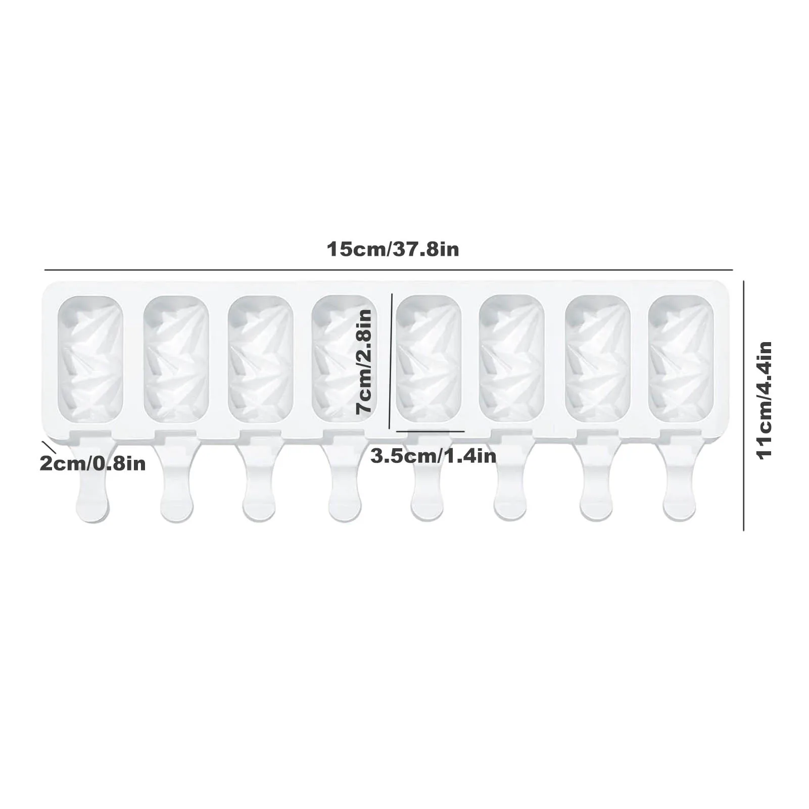 

Diamond 8 Cell Ice Cream Mold Silicone Moulds Freezer Popsicle-Maker DIY Homemade Ice Cube Tray Ice Cream Tools Supplies