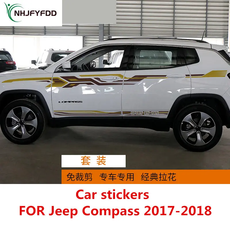 Car stickers FOR Jeep Compass 2017-2018 Car body decoration fashion decals Compass personalized custom stickers