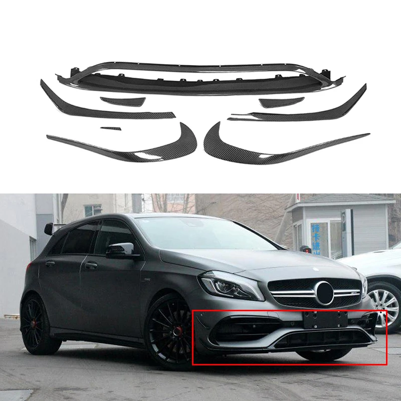 

9 шт., отверстия для переднего бампера Mercedes-Benz W176 A Class A200 A250 A45 AMG Hatchback 2016 - 2018