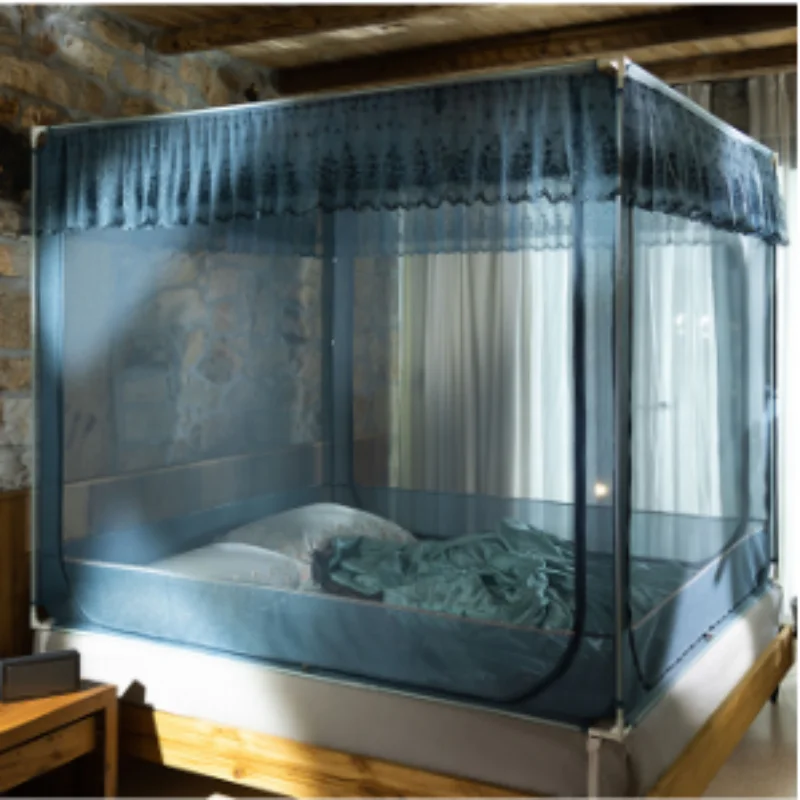 

Full Bottom Mosquito Net Free Installation Anti Fall Princess Bed Mosquito Net Bed Twin Zanzariera Letto Bedroom Supplies BS50MN