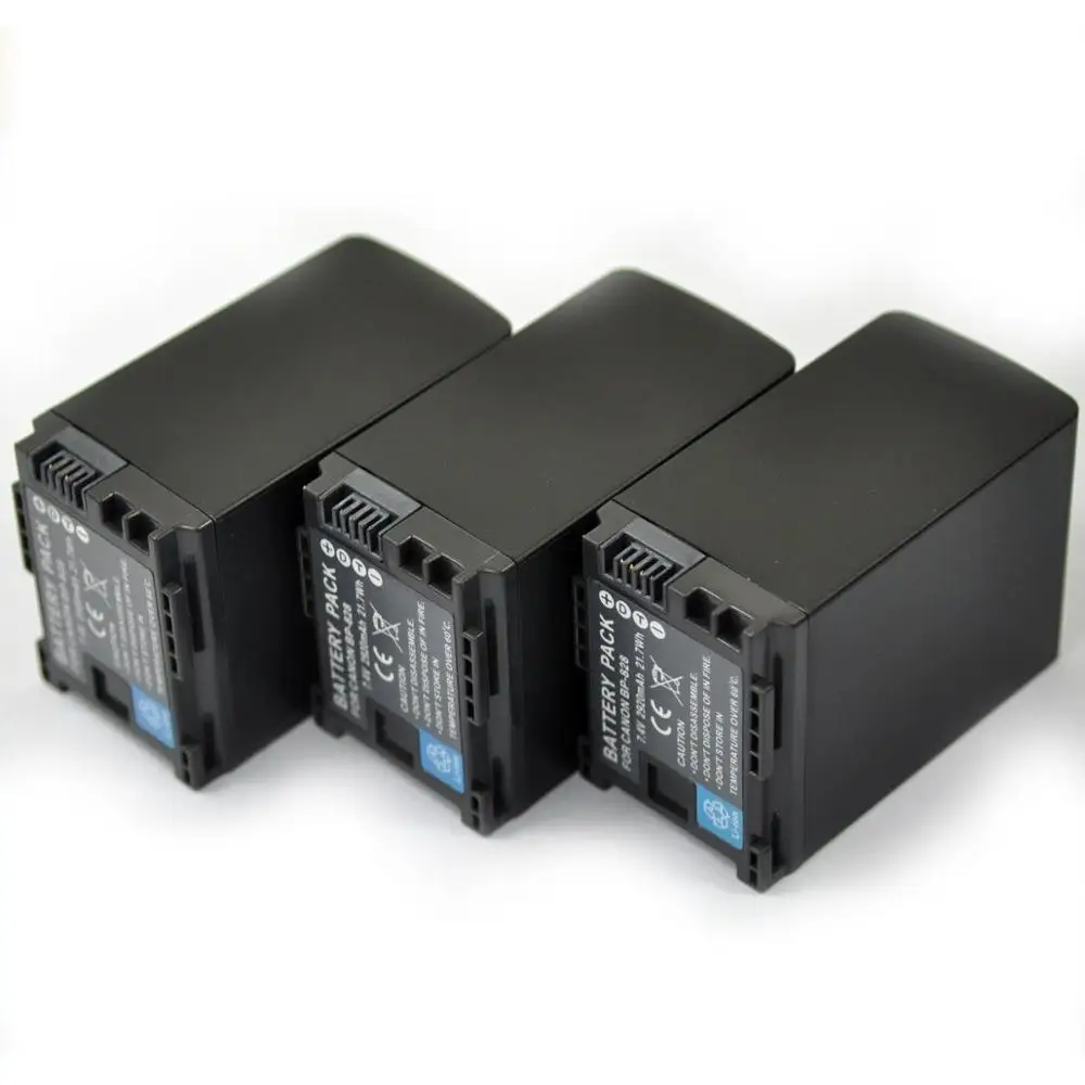 BP-828 BP828 полный декодированный аккумулятор 2670 мАч для Canon фотокамера VIXIA HF G30, G40, XA20, XA25, XA35