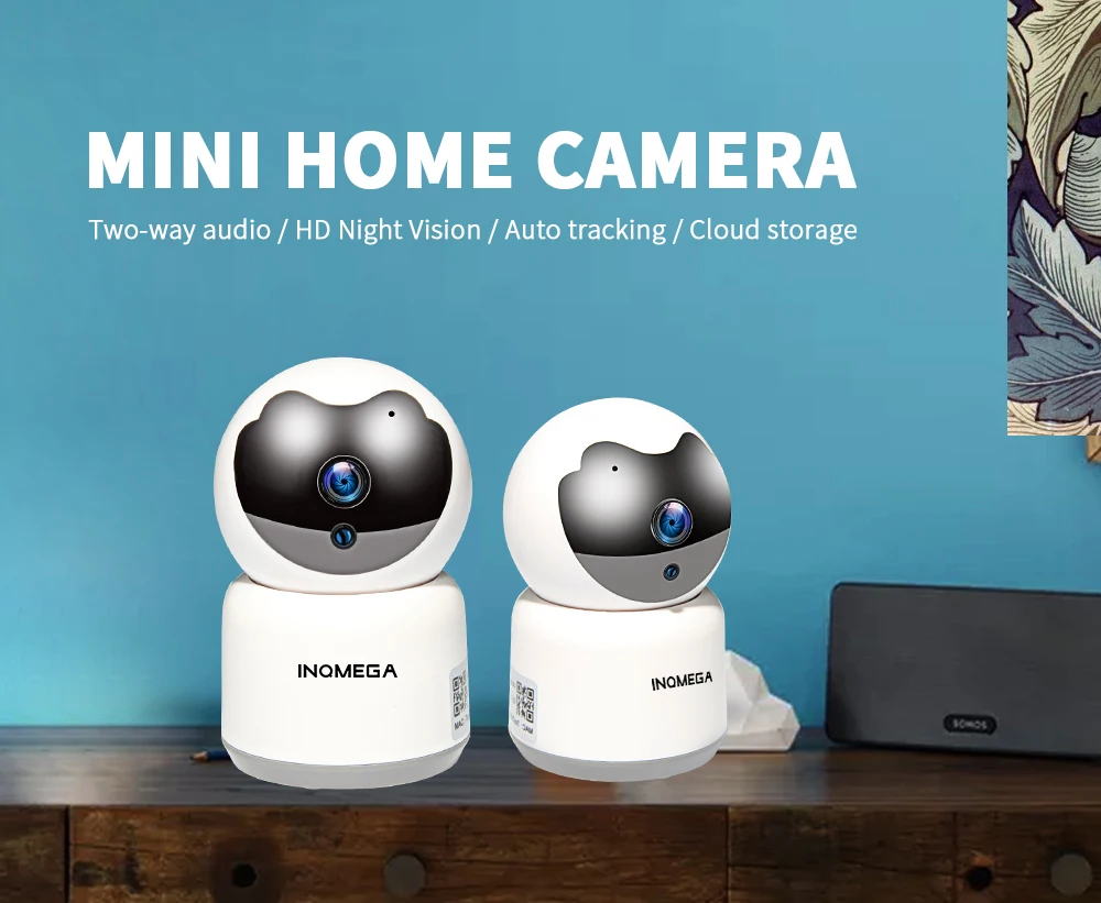 

INQMEGA Baby Monitor Cloud 1080P 2MP Wireless IP Camera Wifi Auto Tracking Indoor Home Security Surveillance CCTV Network Camera