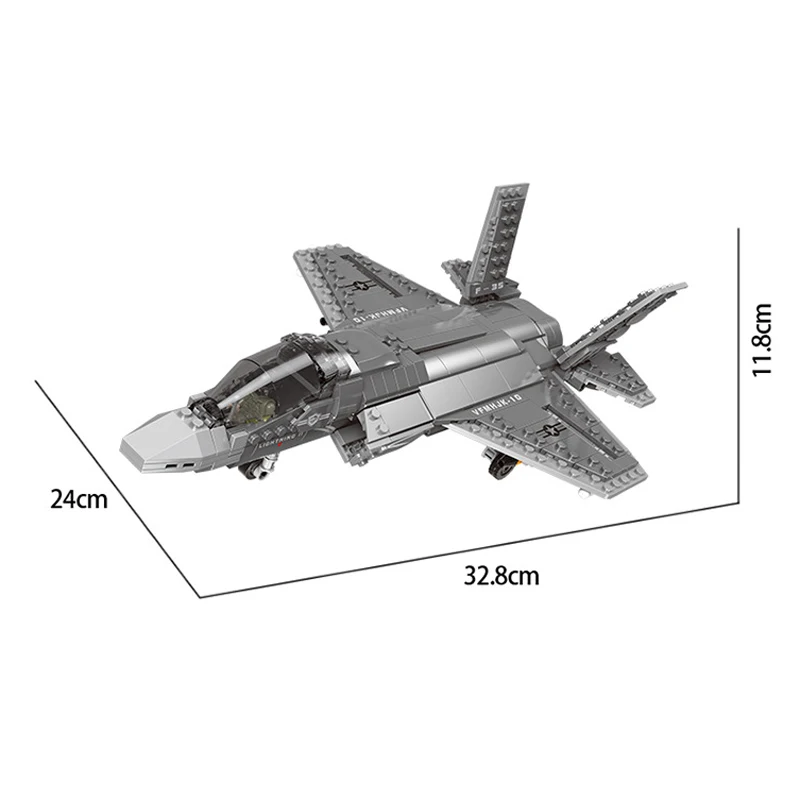 WW2 военные через поле боя F-35 Lightning II Joint Strike Fighter batisbricks здание Мпц блок армии ВВС