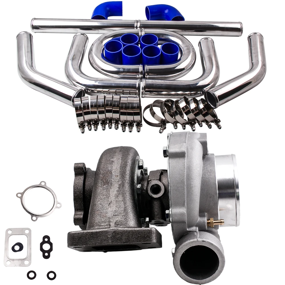 

Турбокомпрессор GT35 GT3582 + интеркулер 2,5 дюйма 64 мм для Nissan R32 R33 R34 RB25 RB30