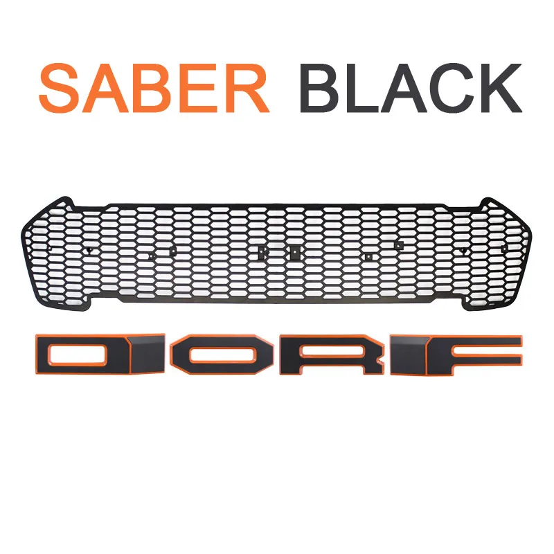 Saber-black Raptor решетка изменение решетка сетки переднего бампера подходит для RANGER- T7 PX2 MK2 XL+ XLS XLT ограниченное WILDTRAK пикапов - Цвет: Saber-black