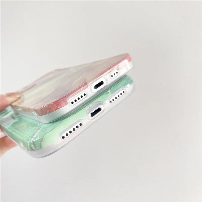 

Phone Case For iPhone 12 11 Pro Max X XR XS Max 7 8 Plus Vintage Gradient Marble Soft Back Cover Coque