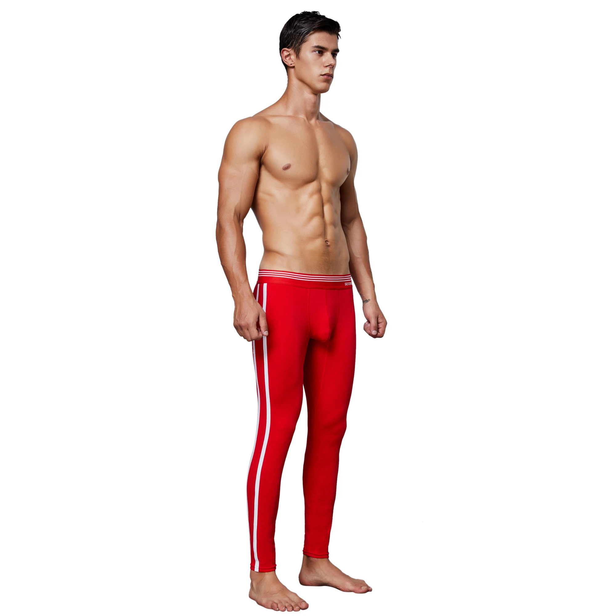 Free Shipping Men's Cotton Colorful Thermal Underwear Long John solid cotton Underpants Leggings Tights 5 Colors Choice