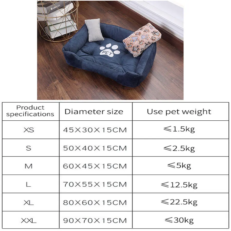 

Dog Bed Mats All Seasons Pet Bed With Pillow Blanket Cooling Mat Soft Pet Sofa Nest For Small Medium Large Dogs Dog Accessories