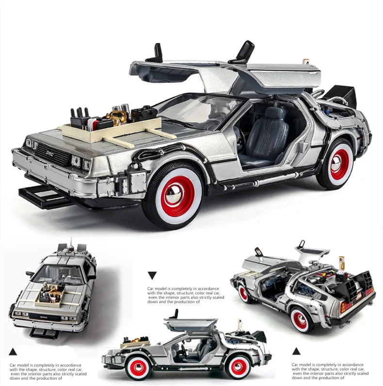 Welly 1:24 литья под давлением модель автомобиля из сплава DMC 12 delorean back to the future время