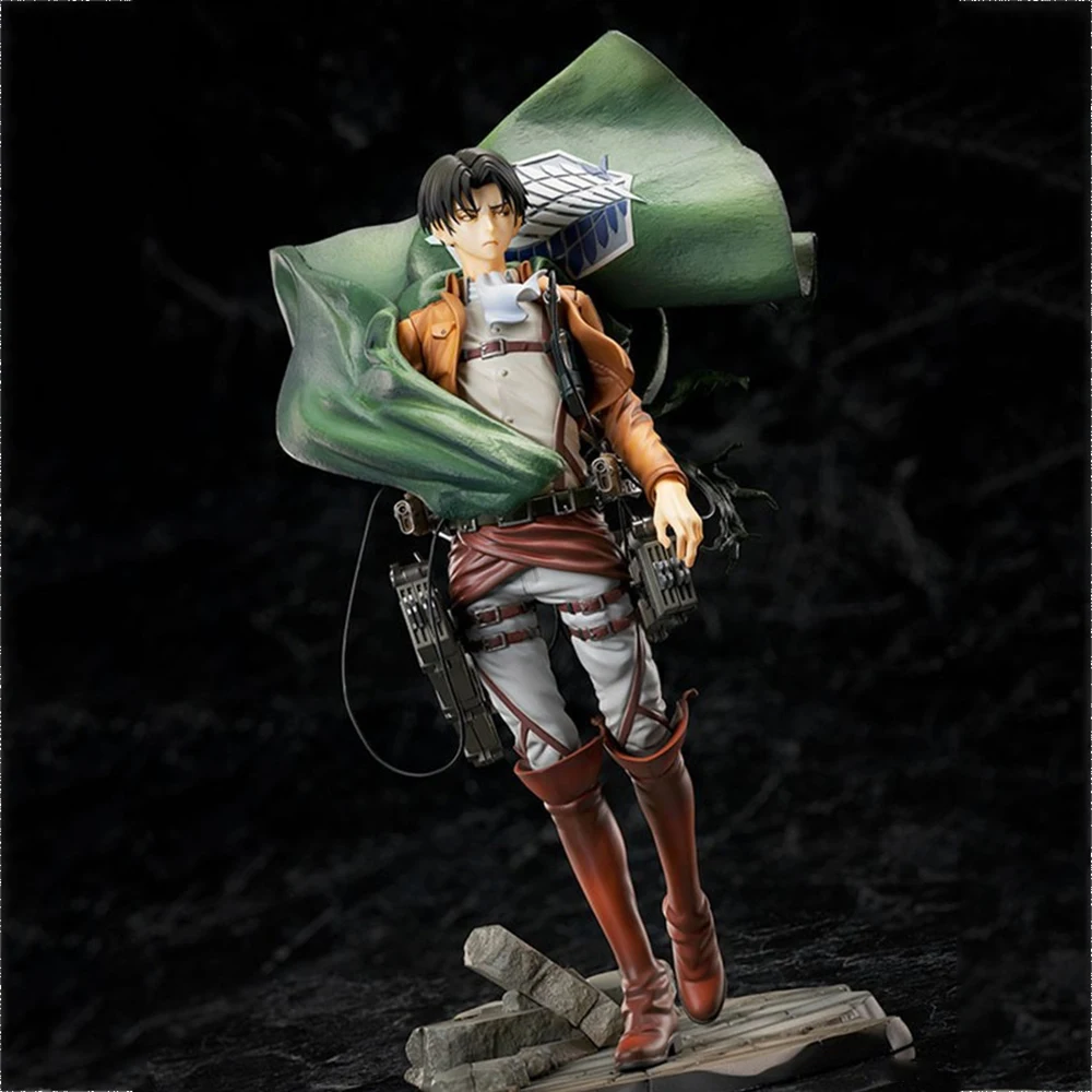 

Anime Attack on Titan Figure Statues Mikasa Ackerman PVC Action Figure Collectible Model For Children Gift Free Ship Items 26CM
