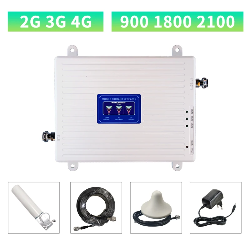 Ретранслятор GSM 2G 3G 4G LTE трехдиапазонный усилитель мобильного сигнала DCS WCDMA 900 1800