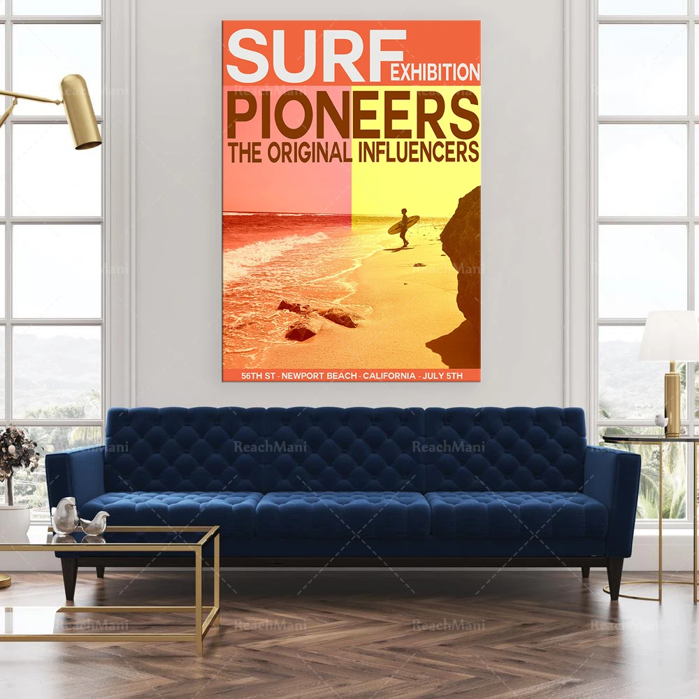 

Surf Exhibition Poster Surfing Wall Art Decor