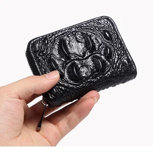multi card first layer cowhide female zipper organ small coin purse free global shipping
