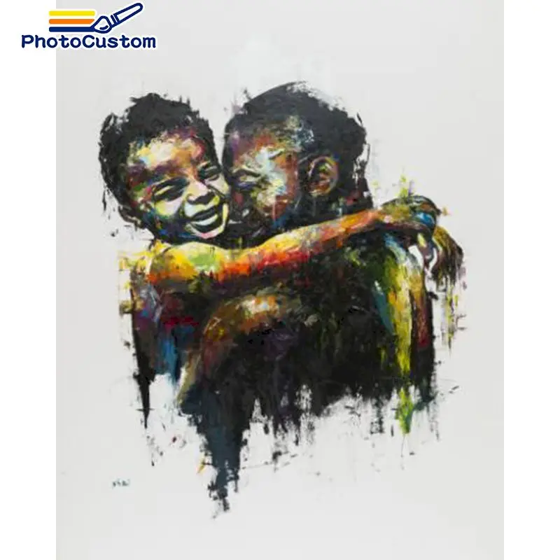 

PhotoCustom Frameless Painting By Numbers Figure 50*60cm Paints by numbers Handpainted For Adult Wall decor Acrylic