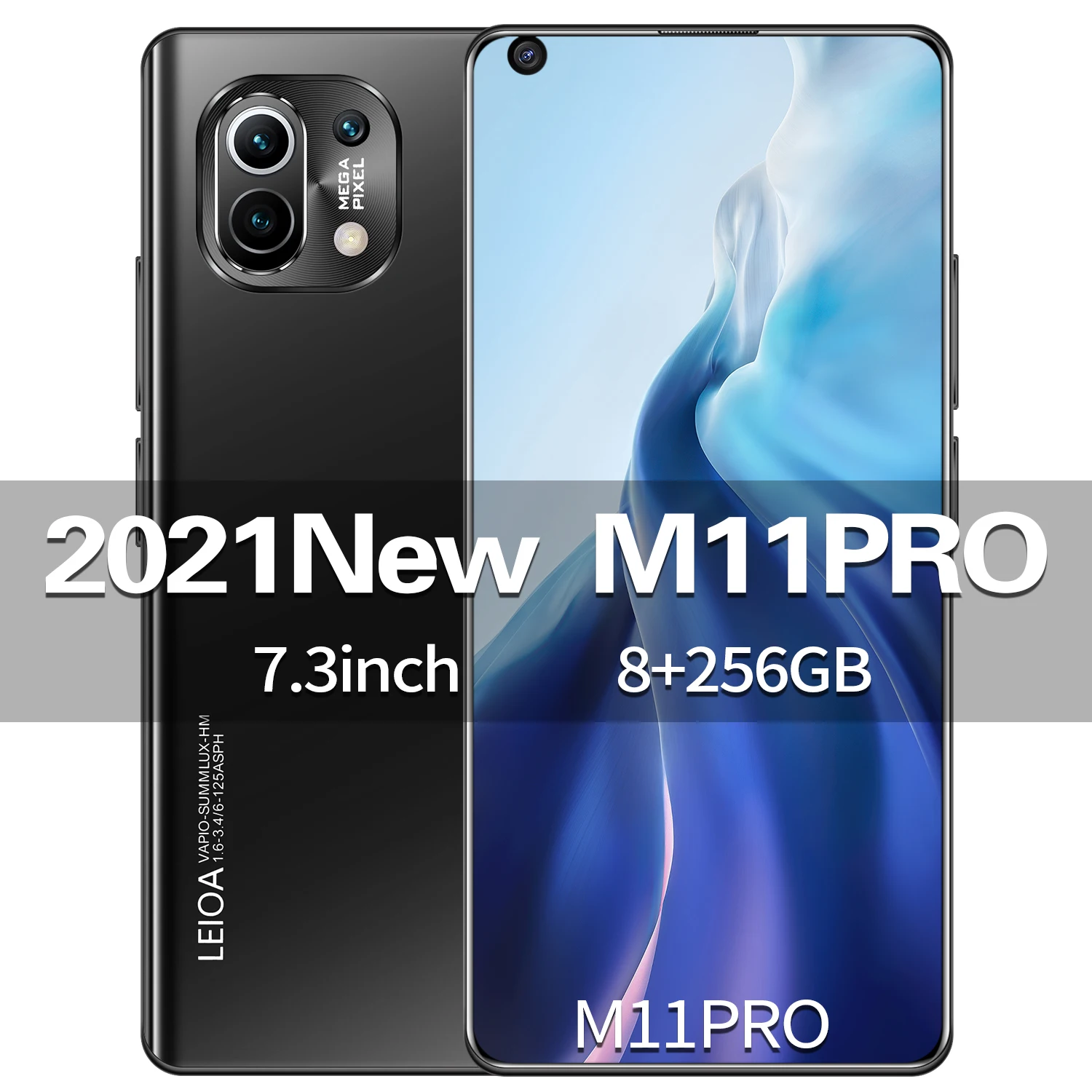 

2021 Global 7.3 Inch M11Pro Full Screen Smartphones 8+256GB 6800mAh 16+32MP Cellphone 10 Core 5G Andriod 10 MTK6889 Mobilephone