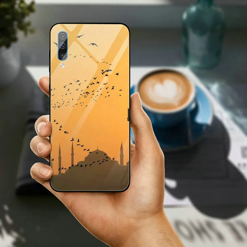 Чехол из закаленного стекла для Samsung Galaxy A6 A8 A9 A10 A20 A30 A40 A50 A70 A80 A90 S8 S9 S10 плюс Турция