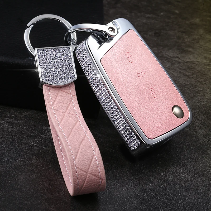 

Diamond Car Key Remote Case Cover Holder Fit for Volkswagen VW Golf 7 mk7 Seat Ibiza Leon FR 2 Altea Aztec For Skoda Octavia
