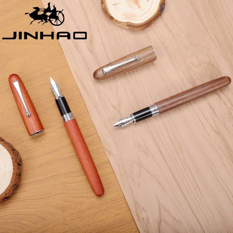 Ручка перьевая Jinhao деревянная с наконечником 0 58 мм F/M| |