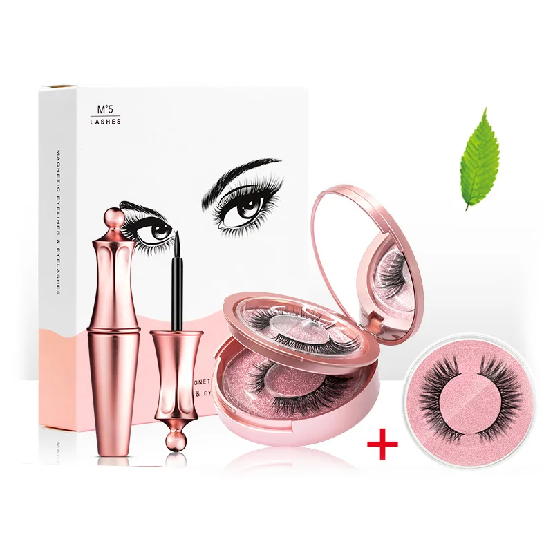 3 пары магнитных накладных ресниц и магнитная подводка для глаз 5 магнитов