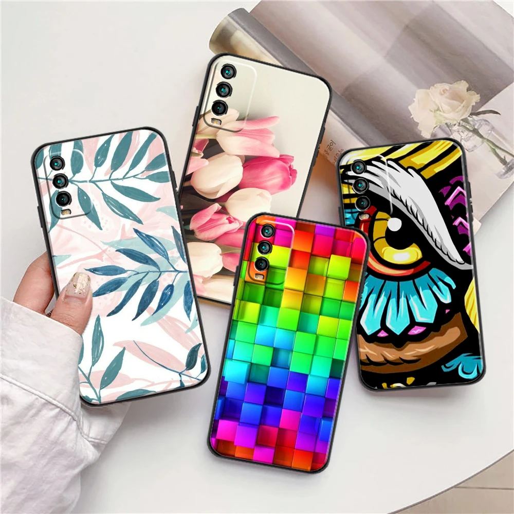 

Phone Case For Xiaomi Redmi Note 9 10 Pro MAX 5G 9T 9 9i 9AT 9A 9C 10S Soft Funda Cases Back Cover Cat Owl Flower Wolf Square