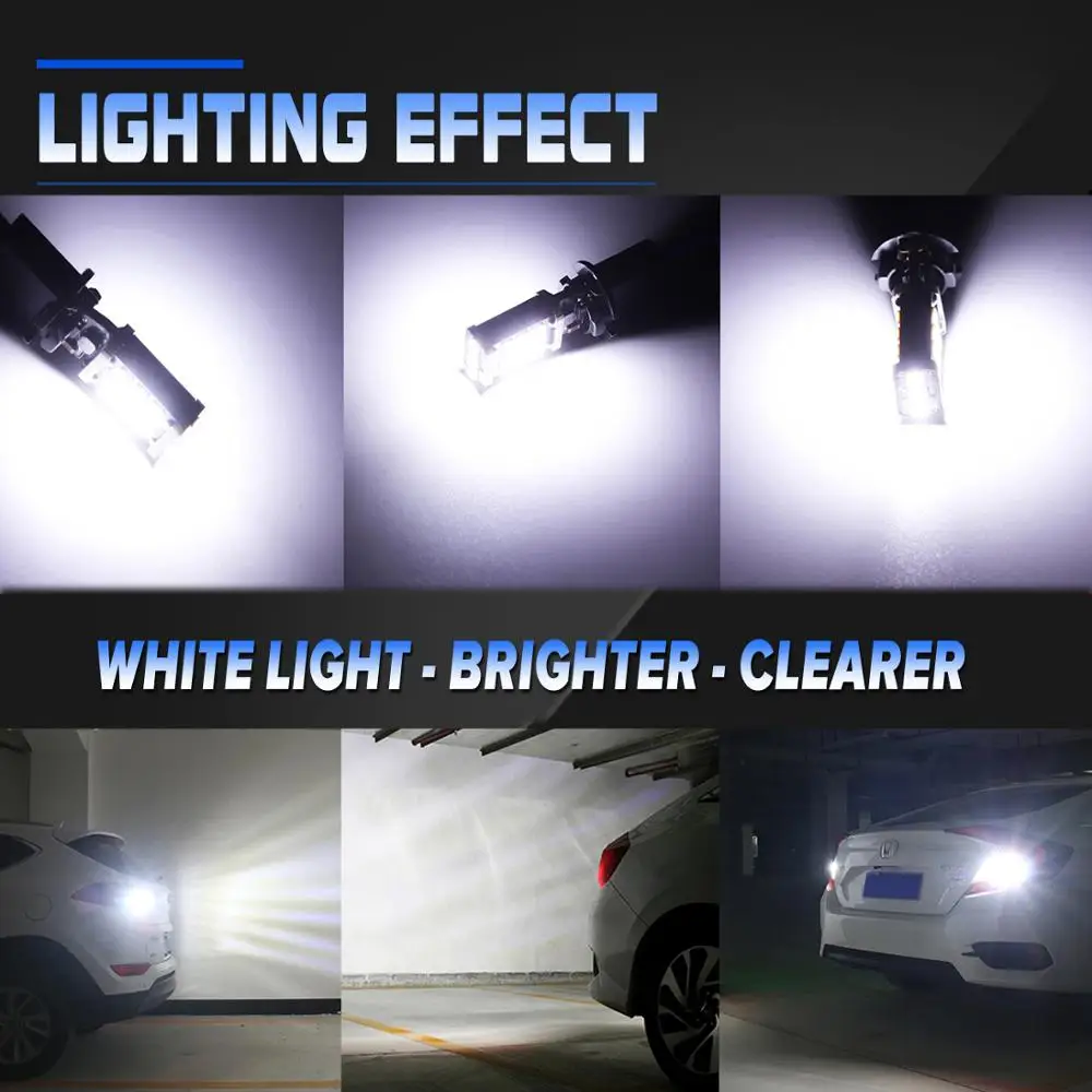 2 шт. Автомобильные светодиодные лампы 12 В постоянного тока T15 W16W 21 SMD