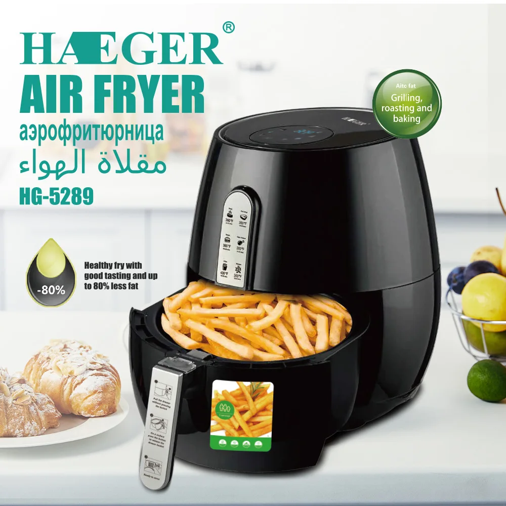 

EU Air Electric Fryer Household Large Capacity 4.8L Low-fat No-oil-smoke French Fries Machine Smart Electric Oven