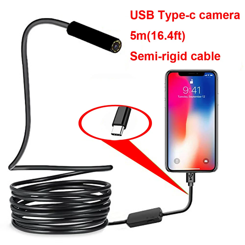 

USB-камера-эндоскоп с разъемом Type-c и кабелем 7,0 мм