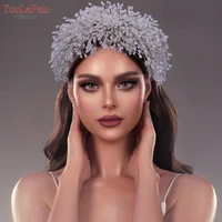 youlapan hp397 crystal bridal hair tiara luxury bride crown wedding headbands for women hair accessories handmade headdress