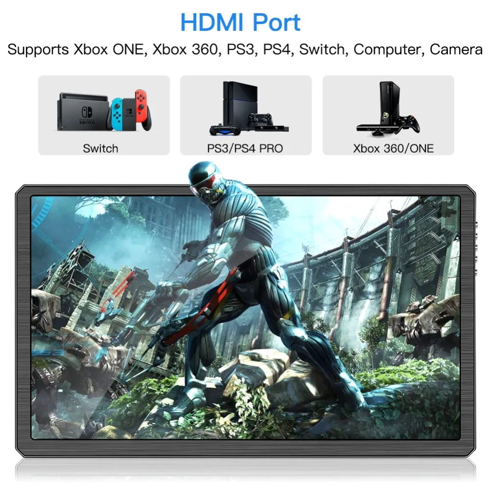 Eyoyo 13," Портативный 2K игровой монитор 2560x1400 HDR ips ЖК-дисплей USB C Hdmi видео вход совместимый MAC ноутбук Raspberry pi