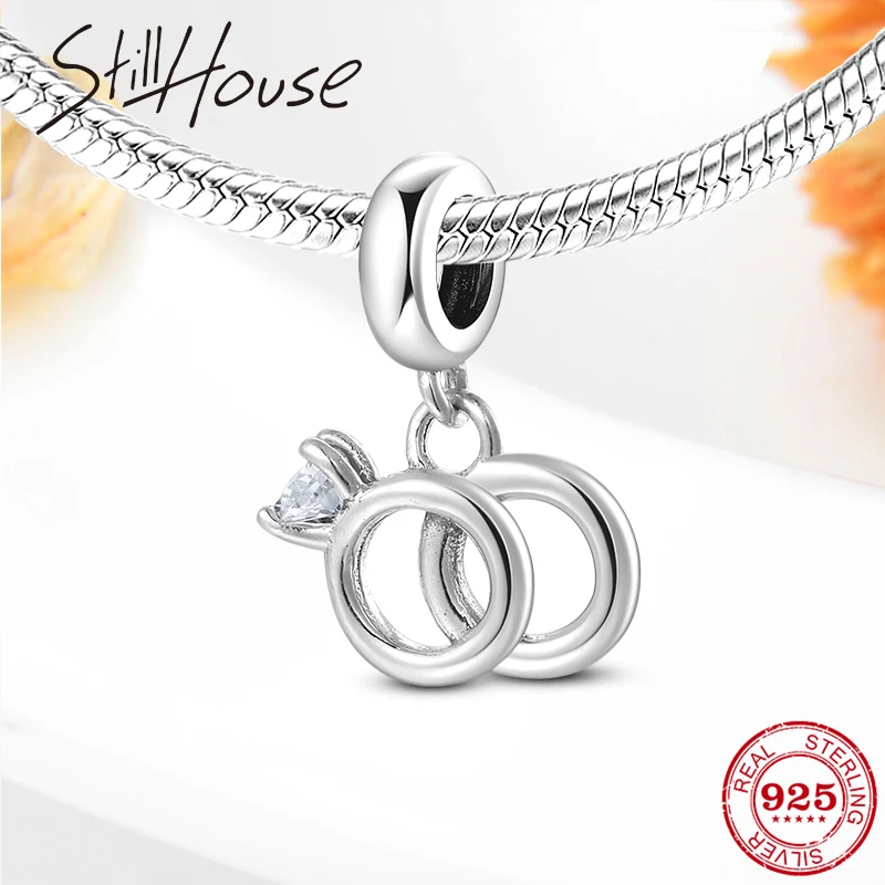 Женское кольцо из стерлингового серебра 925 пробы с прозрачным кристаллом CZ