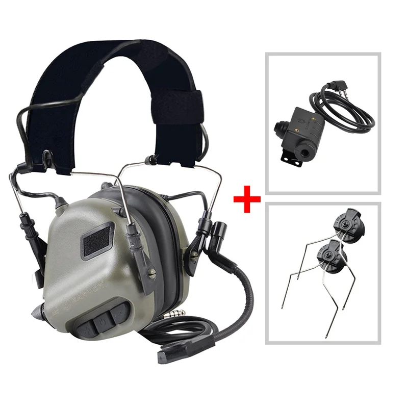 OPSMEN EARMOR M32 MOD3 Tactical Headset & M51 PTT ARC Rail Adapter Sets for Shooting Noise Clearance Aviation Communication | Спорт и