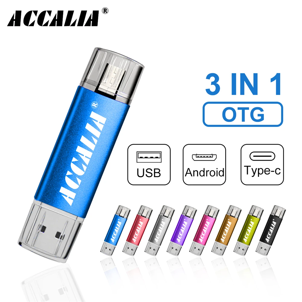 Металлический флеш накопитель OTG 3 в 1 128 ГБ память usb 64 32 флешка 16 8 4 Type C cle c флешка|USB