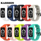 Сменный спортивный силиконовый ремешок KARRBIN для часов Huawei Band 6 Honor Band 6, умный браслет, ремешок на запястье для Huawei Band 6 Pro