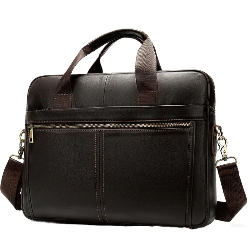 

Портфель мужской из натуральной кожи, сумка для ноутбука 14 дюймов, Сумка для документов, мессенджер