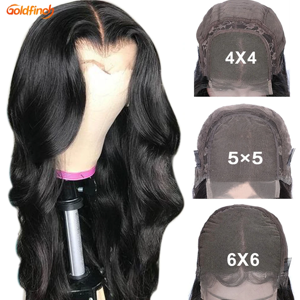 

4X4 5x5 6X6 Hd Lace Closure Wig Body Wave 180 Density Closure Wigs For Women Human Hair Pre plucked And Bleached Knots Lace Wig