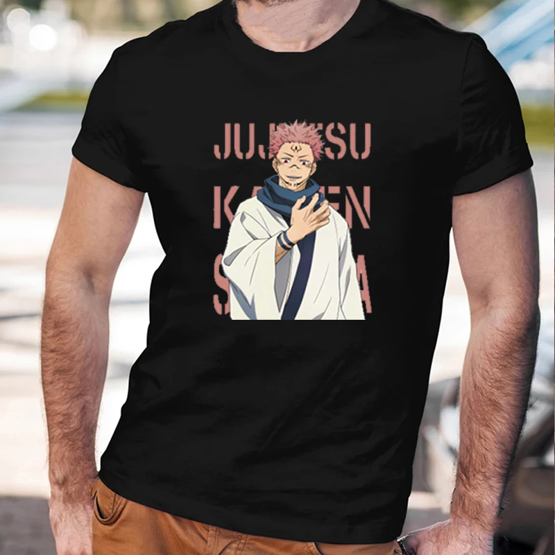 

2021 Hot Sale Japan Anime Clothes Jujutsu Kaisen Sukuna & Gojo Satoru Cool Graphic Mens T Shirt Cotton Toge Inumaki Printed Tee