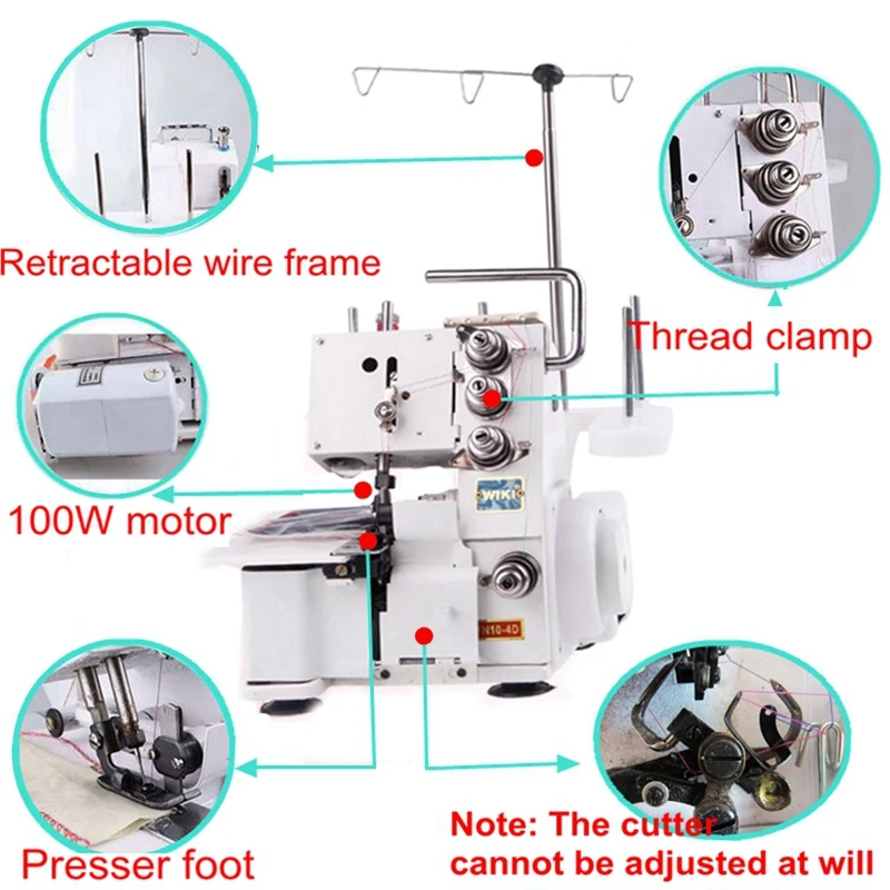 

New Overlock sewing machine Household four-thread machine electric desktop overlock sewing machine small sewing machine