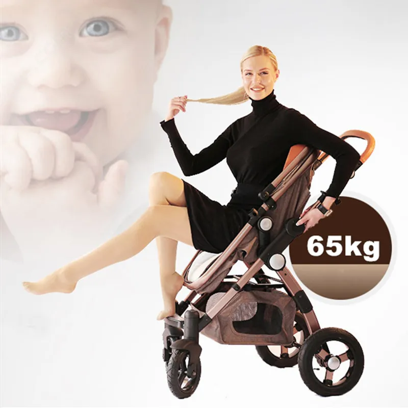 Детская коляска 3 в 1 роскошная зонтик для новорожденных детская с высоким