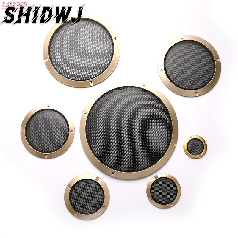

For 2"/3"//5"/6.5"/8"/10" Inch 2Pcs Grille Speakers Protective Cover Car Speaker Power Amplifier Decorative Circle Unit Net