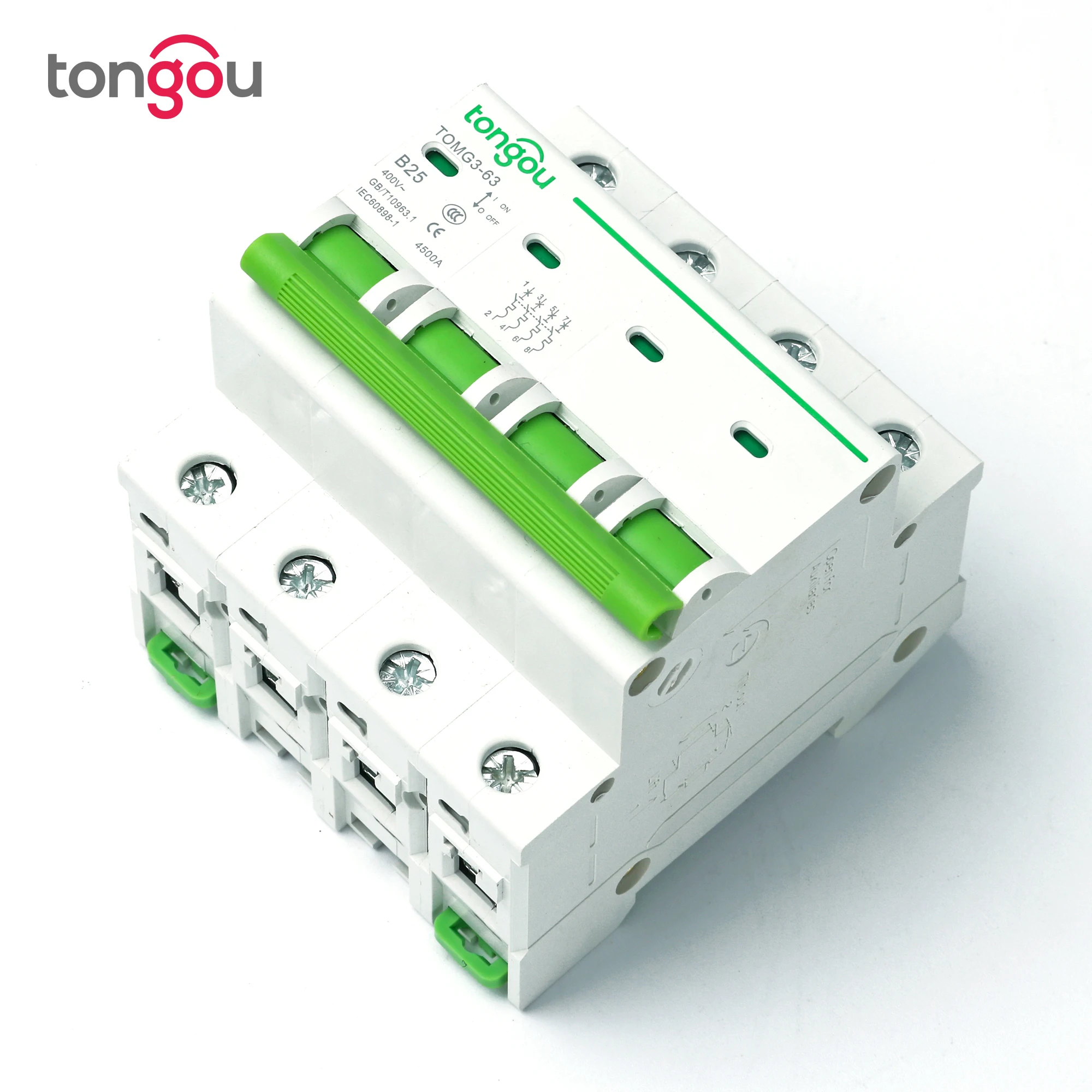 Миниатюрный автоматический выключатель на DIN-рейку тип в 4 полюса MCB 6A 10A 16A 25A 32A 40A