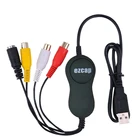 Оригинальный EZCAP AV S-Video USB 2,0 плата захвата аудио видео пластина преобразователь адаптер DVD DVR VHS для Win78,1win10