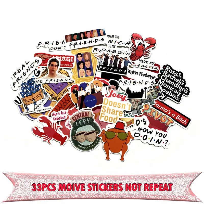 33 шт. наклейка Друзья pack для самостоятельного скрапбукинга альбома чемодана