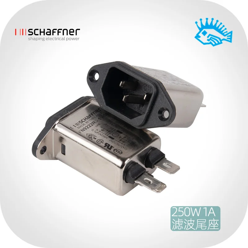 

1 шт. Швейцарский SCHAFFNER FN9222R-1-06 1A мощность хвост разъем IEC разъем фильтра
