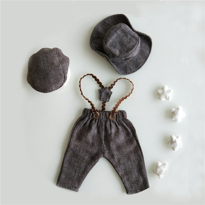 Комплект одежды для фотосъемки новорожденных мальчиков предметы в ковбойском