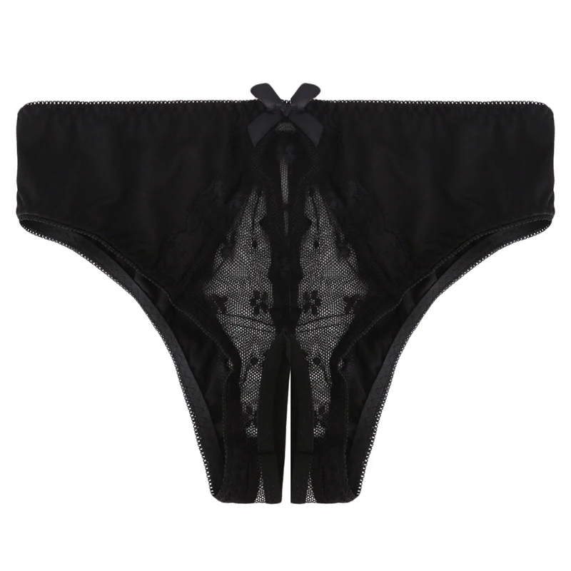 

New Arrival Women Sexy Opening Crotch Panties Ladies Flower Lace Female Briefs Female Crotchless Lingerie Sexy Underwear