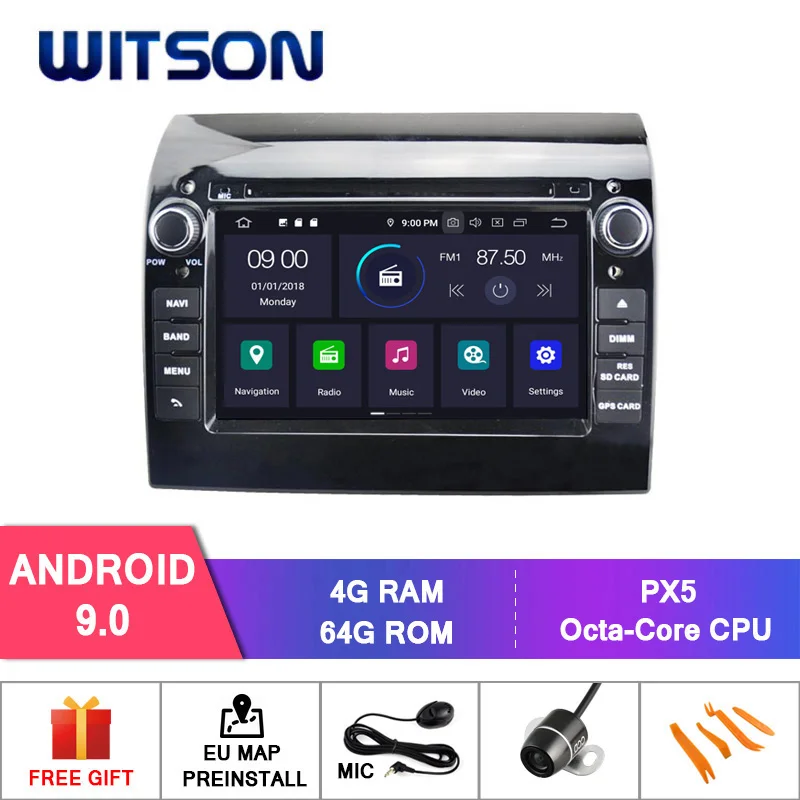 WITSON Android 9,0 Восьмиядерный(Восьмиядерный) 4G ram+ 64G rom автомобильный dvd-плеер gps для FIAT DUCATO DVD gps сенсорный экран автомобильный dvd
