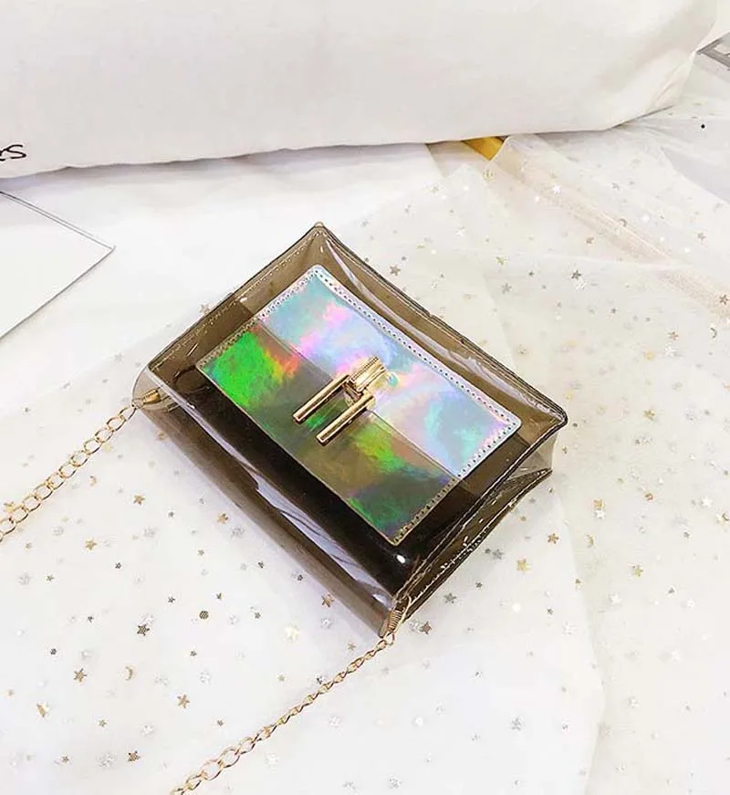 Женская сумка через плечо летняя прозрачная сумка-мессенджер из ПВХ в Корейском