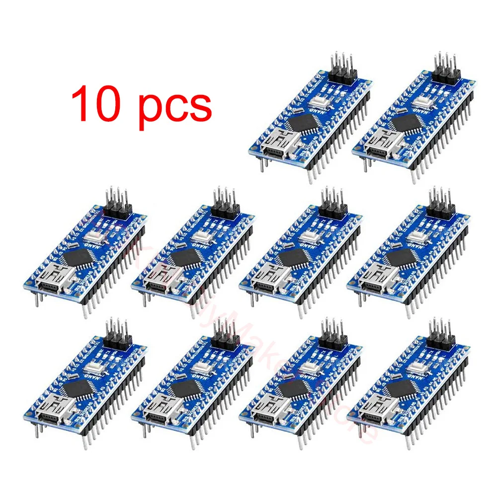 10pcs Mini Nano V3.0 Atmega328p 5v 16m Micro Controller Board Module For Arduino